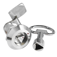 Verrous à compression à quart de tour ABA durables en acier inoxydable 316 chromé, anti-corrosion, à clé, pour compagnies aériennes