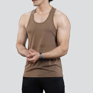 Trending Gym <b>Tank</b> <b>tops</b> <b>for</b> <b>men</b> breathable fabric sleeveless workout shirts plain design suitable <b>for</b> printing wholesale OEM vest - Product Image 6