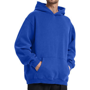 Top Blue Men's Fashion Oversized Pullover Hoodies Sudadera de tela cómoda súper suave Antiarrugas Vintage Tops Hoodies - Product Image 1