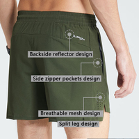 Running Respirant Séchage Rapide Tissé Polyester Quad Stretch Trois Quarts Longueur Pantalon Short de Course pour Homme
