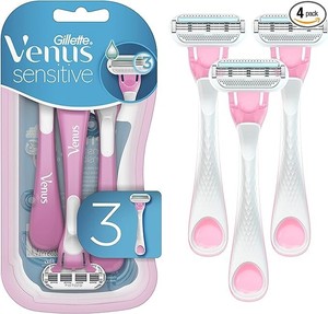 Rasoir féminin haut de gamme Embrace, design ergonomique de la poignée Gillette Venus avec bande lubrifiante pour un contrôle facile et une ultra-lucidité. - Product Image 1