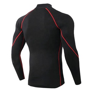 Vente en gros Logo personnalisé pour hommes à manches longues Compression Rash Guard Quick Dry Fitness Gym Spandex Polyester Automne Plus Size Imprimé - Product Image 3