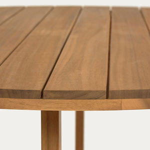 Mobilier d'extérieur Table à manger ronde en bois de teck massif avec le meilleur matériau d'extérieur-Compo - Product Image 5