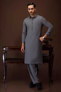 Salwar Kameez uni respirant en coton 100% Fabriqué traditionnellement en 2 pièces Costume de cérémonie Fabriqué au Pakistan Musulmans Shalwar Kameez - Product Image 2