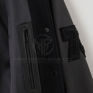 Premium Men Varsity <b>Jacket</b> <b>Leather</b> Sleeves Durable <b>Retro</b> Letterman Outerwear for Winter Casual Wear - Product Image 5