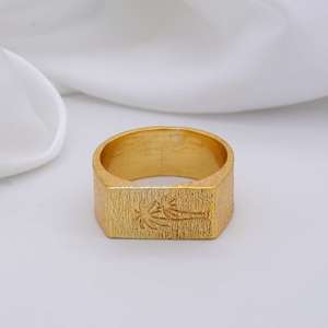 Anillo de Latón Macizo Natural con Forma de Cocotero, Moderno y de Alta Calidad, Ideal para Regalo, Ahorra Espacio, Joyería Casual - Product Image 5