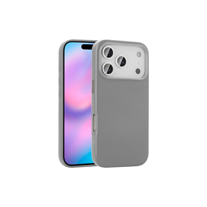 Étui en cuir PU de luxe compatible MagSafe pour iPhone 17 Pro – Coque arrière de protection fine et élégante, nouveau design gris - Product Image 1
