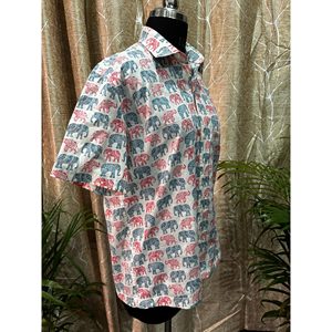 เสื้อเชิ้ตลำลองสำหรับมืออาชีพ ผ้าฝ้ายป๊อปลิน 100% ทรงเข้ารูป ระบายอากาศดี มีสไตล์ ลายสัตว์ ให้ความสบายสำหรับผู้ชาย - Product Image 2