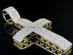 Customize Luxury Christian <b>Cross</b> Style Moissanite Diamond <b>Pendant</b> In S925 <b>Silver</b> Best Wedding Engagement Gift For Men & Women - Product Image 3