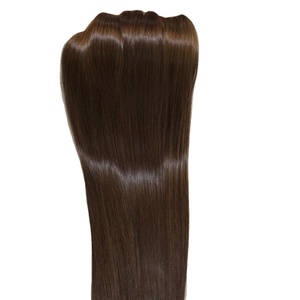 ผมต่อผมมนุษย์แท้แบบสองชั้นพร้อมปลายหนาสีน้ำตาล - Product Image 1