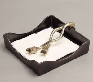 Soporte de servilleta con estilo moderno y duradero de alto grado con hojas, soporte decorativo para servilletas, soporte para pañuelos de mesa, tamaño personalizable - Product Image 1