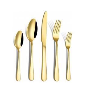 Juego de Cubiertos de Diseño Lujoso con Acabado Dorado, Cubiertos Elegantes de Acero Inoxidable para el Hogar, Cocina, Restaurante, Bodas y Cenas - Product Image 2