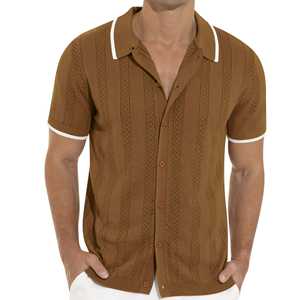Camisas de Hombre para Oficina, Casuales, de Algodón, con Ajuste Cómodo y Material Transpirable - Product Image 1