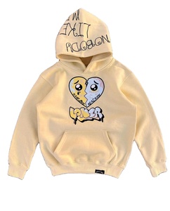Sudadera con capucha Beige de gran tamaño Unisex nueva personalizada, Jersey de invierno con estampado de pantalla Vintage gráfico de peso pesado - Product Image 1