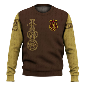 Iota Phi Theta 1963 Chenille Patch Knit Sweater Greek Fraternity Pullover Acrílico Greek Life Apparel Ropa de invierno - Product Image 2