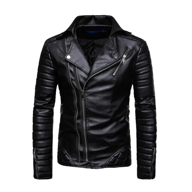 Custom Genuine Sheep Leather Jacket Wholesale Windbreaker Clothing Black color Men's Fashion Leather Jackets