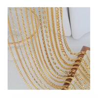 Colliers en acier inoxydable plaqué or 18 carats PVD imperméable à l'eau avec chaîne torsadée en os de serpent croisé pour filles et femmes