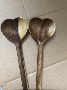 Cuchara de mesa de madera con logotipo personalizado con diseño único-Cuchara de madera en forma de corazón-Cuchara de té y café con muchas formas - Product Image 6