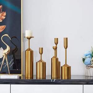 Home Decor Metal <b>Candlestick</b> <b>Holder</b> with Crystal <b>Glass</b> Stand for Weddings and Christmas Gifts in wholesale - Product Image 1