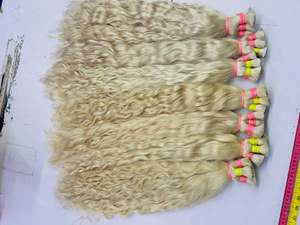 Cheveux humains bruts cheveux vierges non transformés en vrac naturel sud de l'Inde temple extensions de cheveux humains 100% naturel meilleur donneur unique - Product Image 4