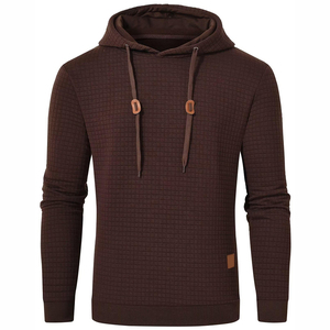 Sudadera con Capucha Informal de Forro Polar para Hombre, Manga Larga, Color Sólido, Diseño Gráfico con Capucha, Estilo Urbano, para Invierno - Product Image 1