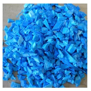 Fûts PE-HD Débris bleus Fûts PE-HD en plastique HDPE Rectifiés Flocons bleus naturels