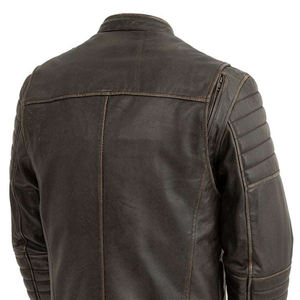 Chaquetas de cuero resistentes al agua de alta calidad para hombres/chaqueta de cuero de calidad superior con cremallera de alta calidad - Product Image 5