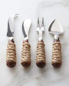 Ensembles de fromage avec logo personnalisé couteau à beurre spatule fourchette en acier inoxydable ensemble de couteaux à fromage en métal poignée de concepteur ensemble de couteaux à fromage - Product Image 5