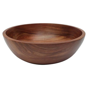Bol à salade en bois d'acacia ondulé personnalisé, vente chaude - Product Image 4