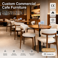 Ensemble de table et chaises de salle à manger en bois massif nordique, avec chaises rembourrées en tissu bouclé moderne de Foshan, pour restaurant