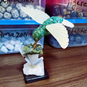 Roche naturelle décorative, pierre à Quartz, Sculpture d'oiseau en cristal, cadeau, nouvelle Sculpture d'oiseau en cristal faite à la main - Product Image 4