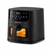 Friteuse à air numérique WiFi 6L DEMIAND, friteuse à air électrique avec fenêtre de visualisation, 1500W, noire