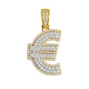 Haute Qualité Plaqué Or 14K Plein Diamant Moissanite Euro Style Pendentif Hip Hop Bijoux Cadeau avec Chic Charme Pendentifs - Product Image 4