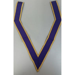 Colliers maçonniques personnalisés violet royal avec garniture dorée Nylon de haute qualité meilleure vente vente vente chaude - Product Image 1
