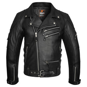 La chaqueta de cuero de hombre personalizada de más alta calidad hecha en Pakistán Chaquetas de cuero de moto de alta calidad - Product Image 1