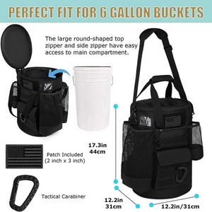 Sac seau d'entraînement de baseball de grande capacité tactique à prix d'usine avec sangle Molle et multi-poches - Product Image 2