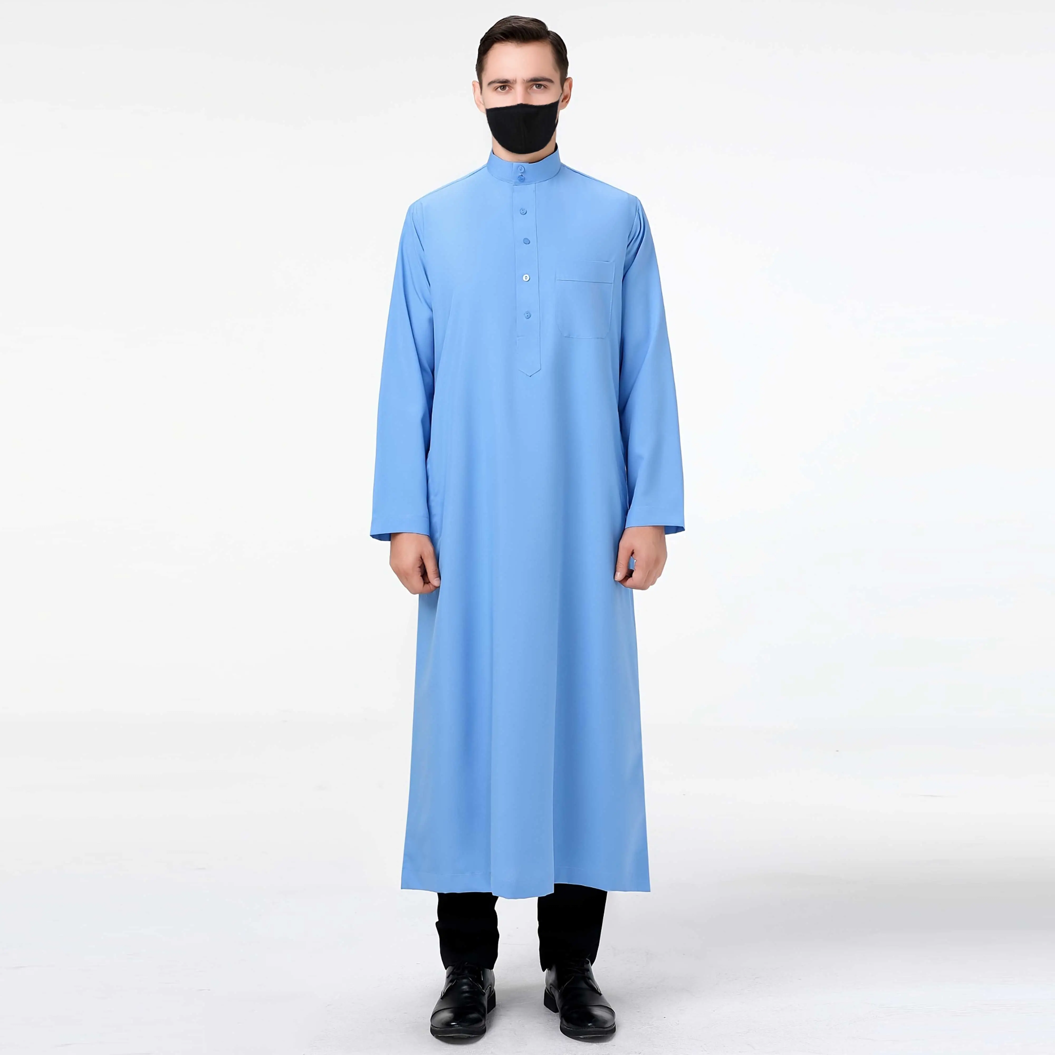 OEM yeni moda erkek Daffah suudi Thobes toptan islam arapça Dubai 2024 yüksek kalite Daffah Thobe üreticisi PK