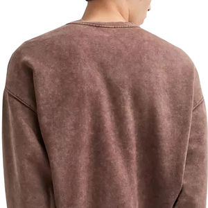 Street Style 100% Cotton Men's <b>Oversized</b> Heavyweight <b>Sweatshirts</b> Acid Washed Sun Faded <b>Vintage</b> Washing Distressing <b>Sweatshirt</b> - Product Image 4