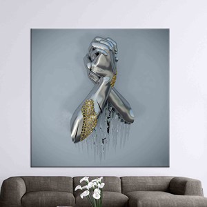 Toile d'art imprimée sur verre moderne : Décoration élégante pour chambre à coucher, TOILE ENVELOPPEE - Product Image 1