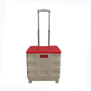 קניות מתקפל פלסטיק קניות מטען מטען מטען מתגלגל מתקפל יצרן העגלה פופולרי יצרן תיק אישי - Product Image 4