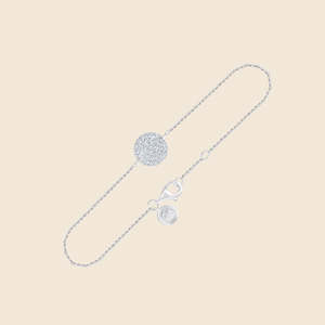 Pulsera de diamantes redondos cultivados en laboratorio, sin esfuerzo, de 0.45 quilates, F-VS, elaborada en oro macizo de 14 quilates para fiesta de compromiso. - Product Image 2