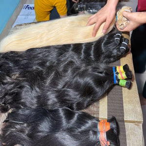 Extensiones de Cabello Humano 100% Natural Indio, Ondulado Jerry Curl, Doble Trama a Máquina, 36 Pulgadas, Sin Procesar - Product Image 1