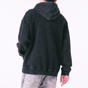 Custom Men's Solid Pocket 100% Cotton <b>Washed</b> Oversized Drop Shoulder Heavyweight GSM Winter Hoodies High Quality Sialkot - Product Image 3
