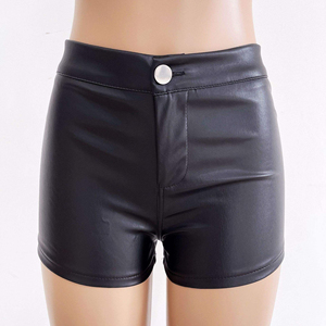 Best Selling High Performance <b>Women</b> <b>Leather</b> <b>Shorts</b> Top Seller Mid Waist Regular Fit Breathable Ladies <b>Leather</b> <b>Shorts</b> - Product Image 1
