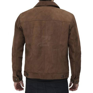Stylish Men <b>Suede</b> <b>Jacket</b> Lightweight Breathable Custom Design Ideal For Casual Outings Winter <b>Jacket</b> - Product Image 3