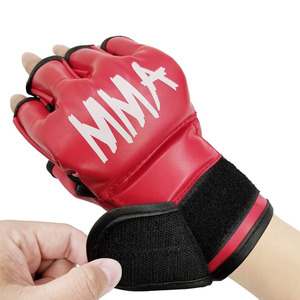 Gants de MMA professionnels de nouvelle conception, cuir de vache véritable durable, poignées de main, extérieur antidérapant, respirant, léger, arts martiaux - Product Image 2