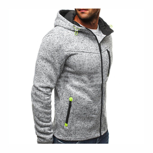 Sweat-shirts décontractés à fermeture éclair, surdimensionnés, respirants, écologiques, grandes tailles, pour les entraînements d'hiver, imprimés, en polaire polyester/coton - Product Image 2