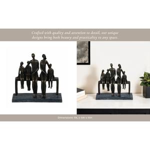รูปปั้นโลหะสีดำหรูหราของครอบครัววัตถุบนโต๊ะที่มีเอกลักษณ์ของตกแต่งทันสมัยเพิ่มความรู้สึกอบอุ่นมีสไตล์ - Product Image 2