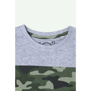 Haute qualité 100% coton garçons Camouflage T-Shirt col rond Style décontracté haute impression Techniques longue longueur pour l'automne pour les enfants - Product Image 4