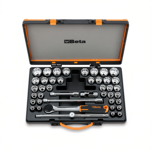 Assortiment de 37 clés à douille polygonales et 5 accessoires dans un coffret en tôle - Product Image 2